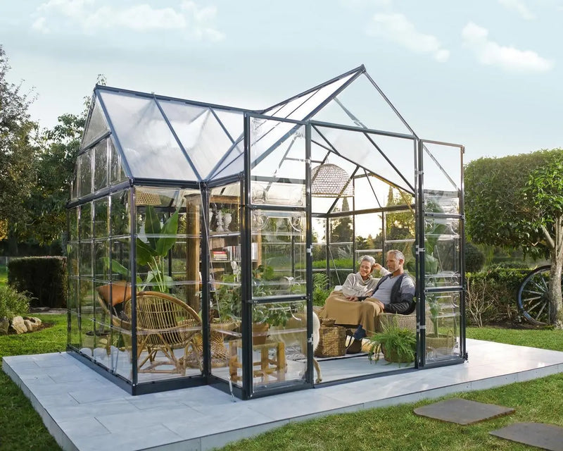 Victory® 10 ft. x 12 ft. Orangery Chalet Greenhouse | Palram-Canopia ...